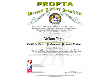 Propta (Ifbb Pro) Denklik Belgeleri